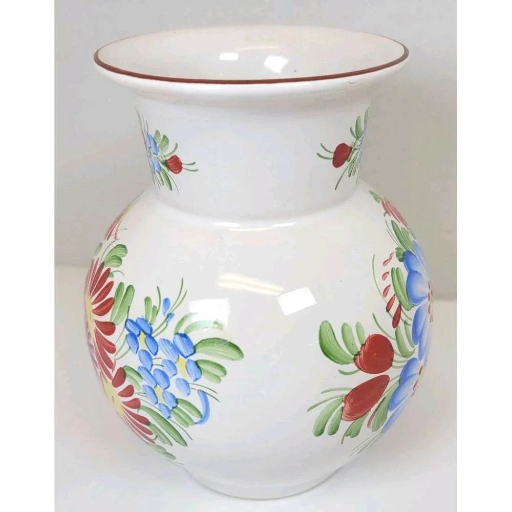 Chodovia Domažlice Hand-Painted Floral‎ Vase 5